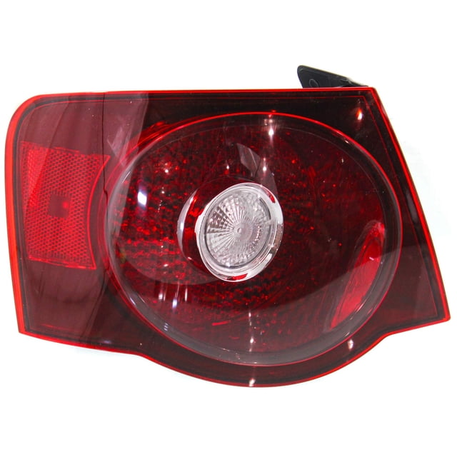 Evan Fischer Tail Light Assembly Compatible with 2008-2010 Volkswagen Jetta Outer Sedan Driver Side