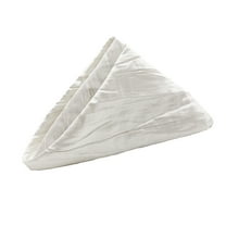 Your Chair Covers - 10 Pack 20 Inch Crinkle Taffeta Cloth Napkins White