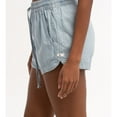 thumbnail image 3 of Hurley Womens Cindy Chambray Casual Walking Shorts, Blue, X-Small, 3 of 3