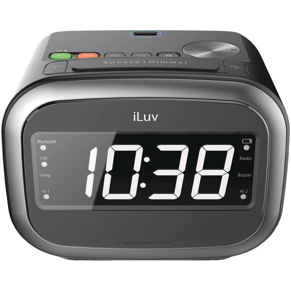 iLuv MORCAL2ULBK Morning Call 2 Bluetooth Alarm Clock Radio Walmart