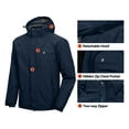 thumbnail image 3 of Little Donkey Andy Men's 3 in 1 Winter Ski Jacket Warm Fleece Liner Jacket Waterproof Windproof Snow Coat & Detachable Hood Blue/Blue L, 3 of 7