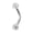 Steel Color, variant on Curved Barbell Eyebrow Piercing Nails Body Jewelry Stainless Steel Eyebrow Ring-Gold