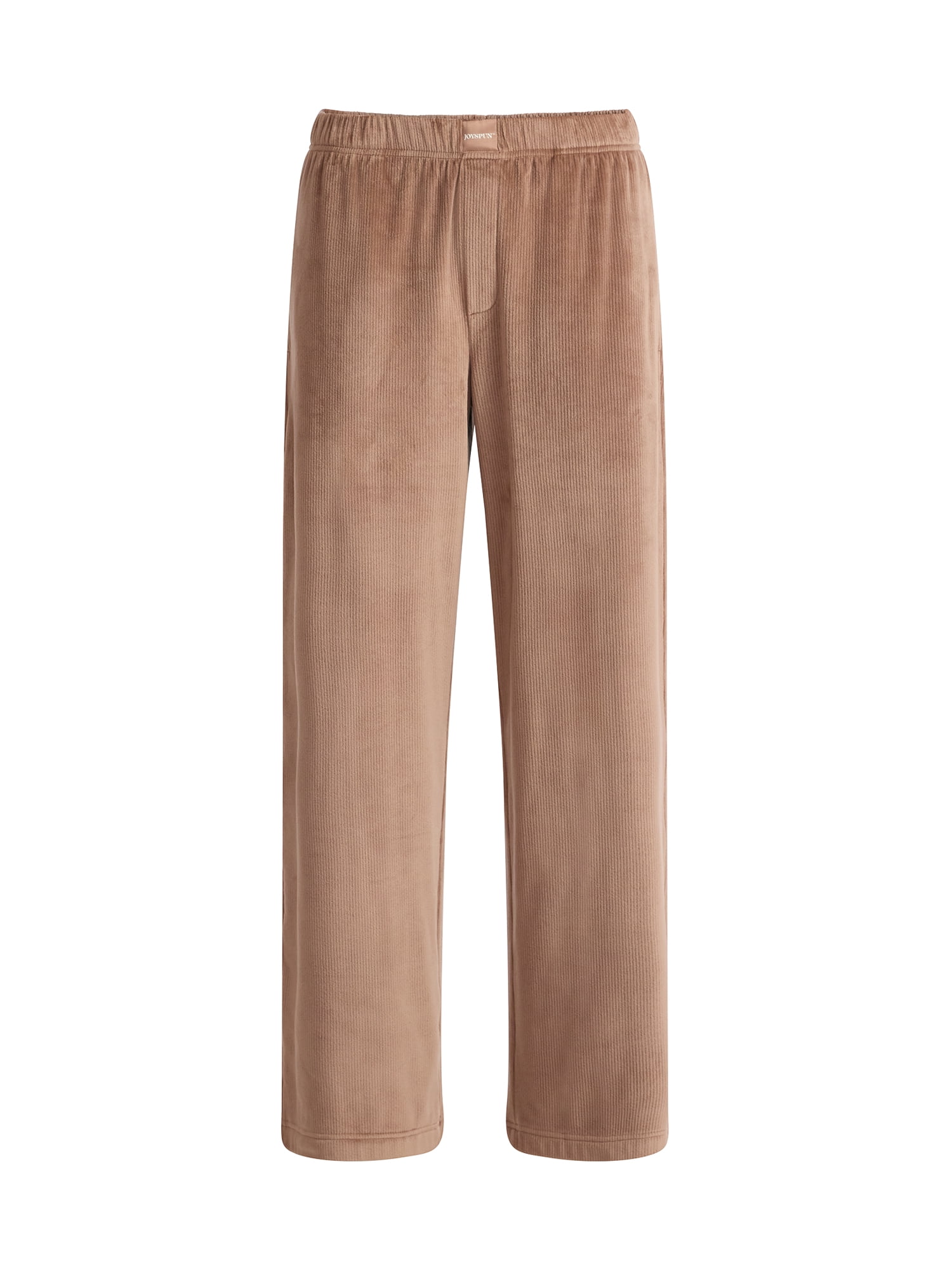 Joyspun Women's Velour Wide-Leg Sleep Pants, Size XS-3X