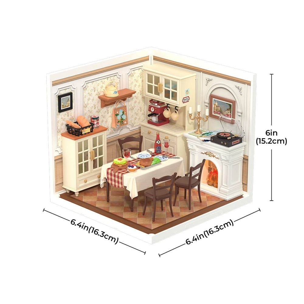 Rolife DIY Miniature Dollhouse Super Creator Warm Dining Room