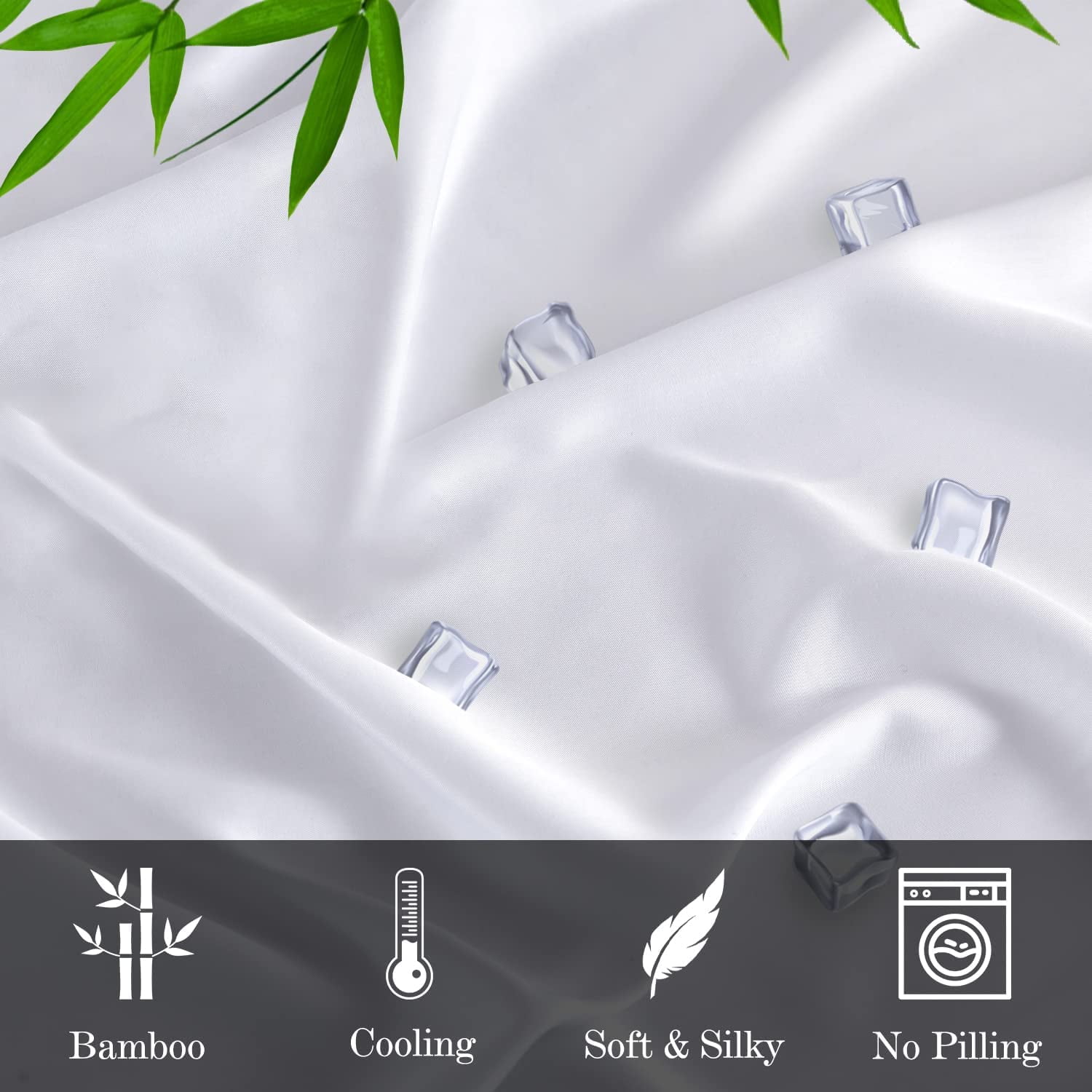 4-Piece Rayon from Bamboo Sheet Set Deep Pocket Soft & Comfortable
