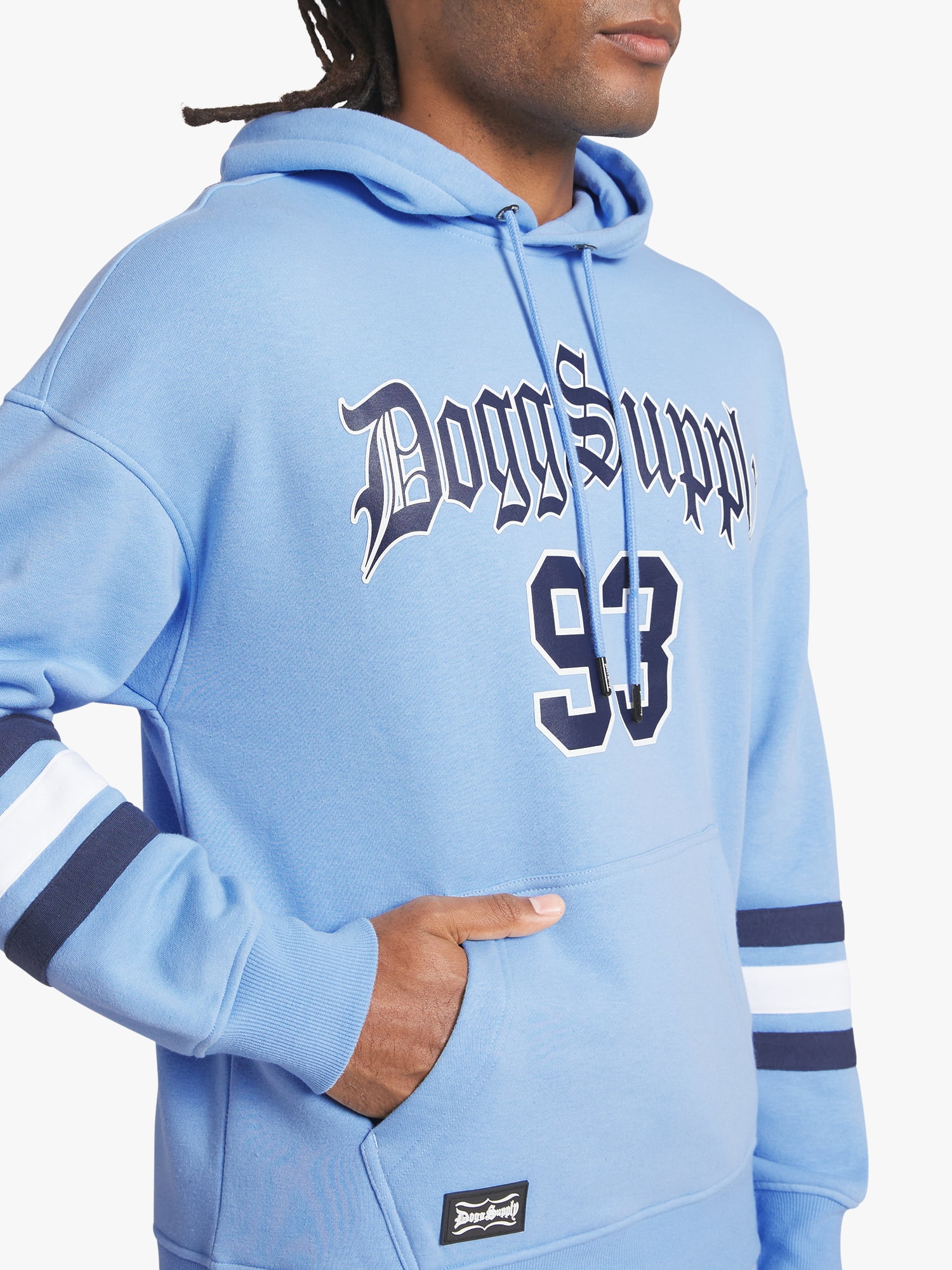 Dogg Supply by Snoop Dogg All-Gender Men's and Women's Varsity Fleece Hoodie, Sizes XS-3XL