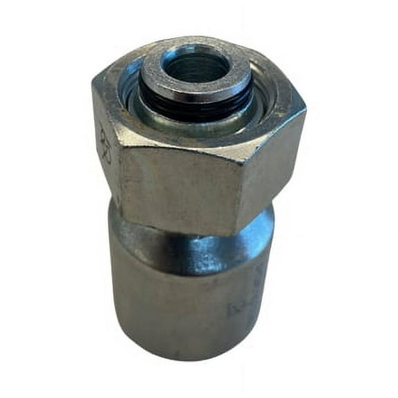1/2" Hose X 22 DLF Straight M 22 x 1.5 DKO-L Female, (24 Cone/O-Ring) Hydraulic Crimp Fitting, W-Series