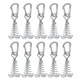 thumbnail image 2 of 10x Clavijas de anclaje Cola para cubierta Anclajes para tienda de campaña tensor de cuerda Plata Anclajes de tienda de espina de pescado, 2 of 8