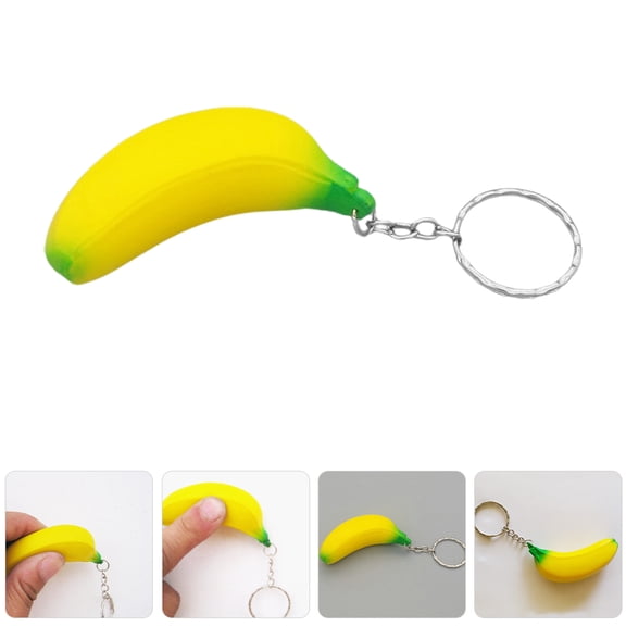 PTOOTP 12-Pack Adorable Banana Charm Keychains for Keys, Bags, Backpacks - Fun and Stylish Accessories