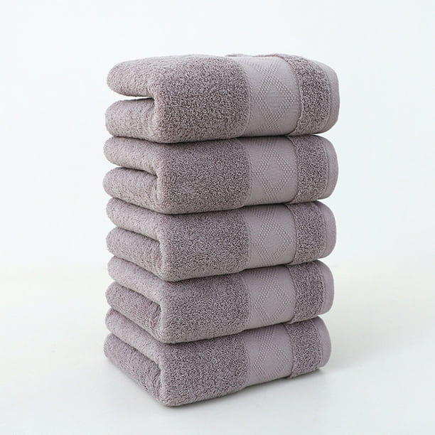 Toallas de mano clásicas de lujo para baño, hotel, spa y cocina, 68 x 33 cm, muy absorbentes, supersuaves, juego de 5 (morado)