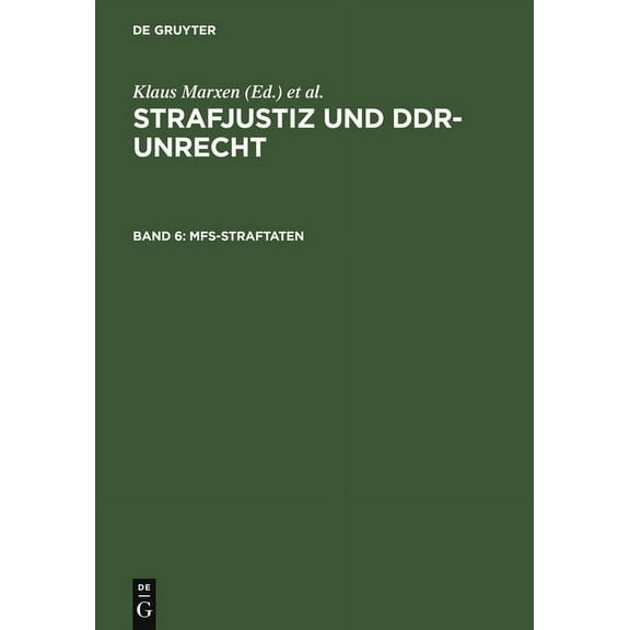 MfS-Straftaten, (Hardcover)