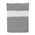 thumbnail image 1 of Geometric Microfiber Bedspread Set, Hand Drawn Stripes and Arrow Shapes Pattern with Grunge Background, Soft Bedding Set with Pillow Shams & Comforter, 3 Sizes, Charcoal Grey and White, by Ambesonne, 1 of 1