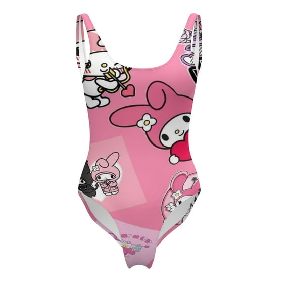 Kuromi Women's One-Piece Coverage Swimsuit S