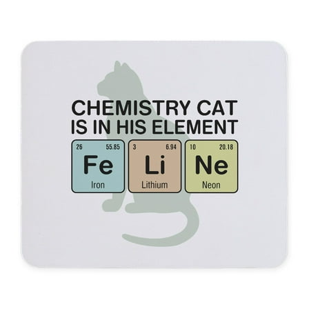 CafePress - Chemistry Cat Mousepad - Non-slip Rubber Mousepad, Gaming Mouse Pad