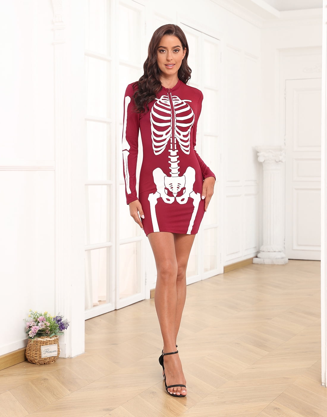 red skeleton dress Madonna Inspired Red Vinyl Or Leather Skeleton Corset Dress Costume