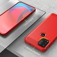 thumbnail image 6 of REQO Phone Case for Moto G Stylus 5G 2021 with Tempered Glass Screen Protector Cover and Slim Thin Soft TPU Film Cell Accessories Protective Motorola GStylus G5 XT2131DL Women Men Carbon Fiber Red, 6 of 8