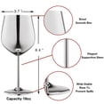 thumbnail image 2 of 2 Copas Vino Tinto Champagne Champaña Acero Inox Elegantes 550ml Para Bar, 2 of 4