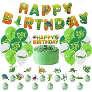 PHIAMOLY Reptile Birthday PriNst Party Decorations Kit Reptile Theme Balloons Cake Topper Banner Wild Jungle Safari Birthday Party Baby Shower