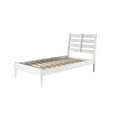 thumbnail image 5 of Camaflexi Mid Century Slat Bed Solid Wood Bed Frame with Headboard, Twin, White, 5 of 9