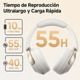 thumbnail image 4 of Audífonos De Diadema QCY H3PRO Bluetooth Inalámbricos 50dB Cancelación de Ruido Activa Blanco, 4 of 8
