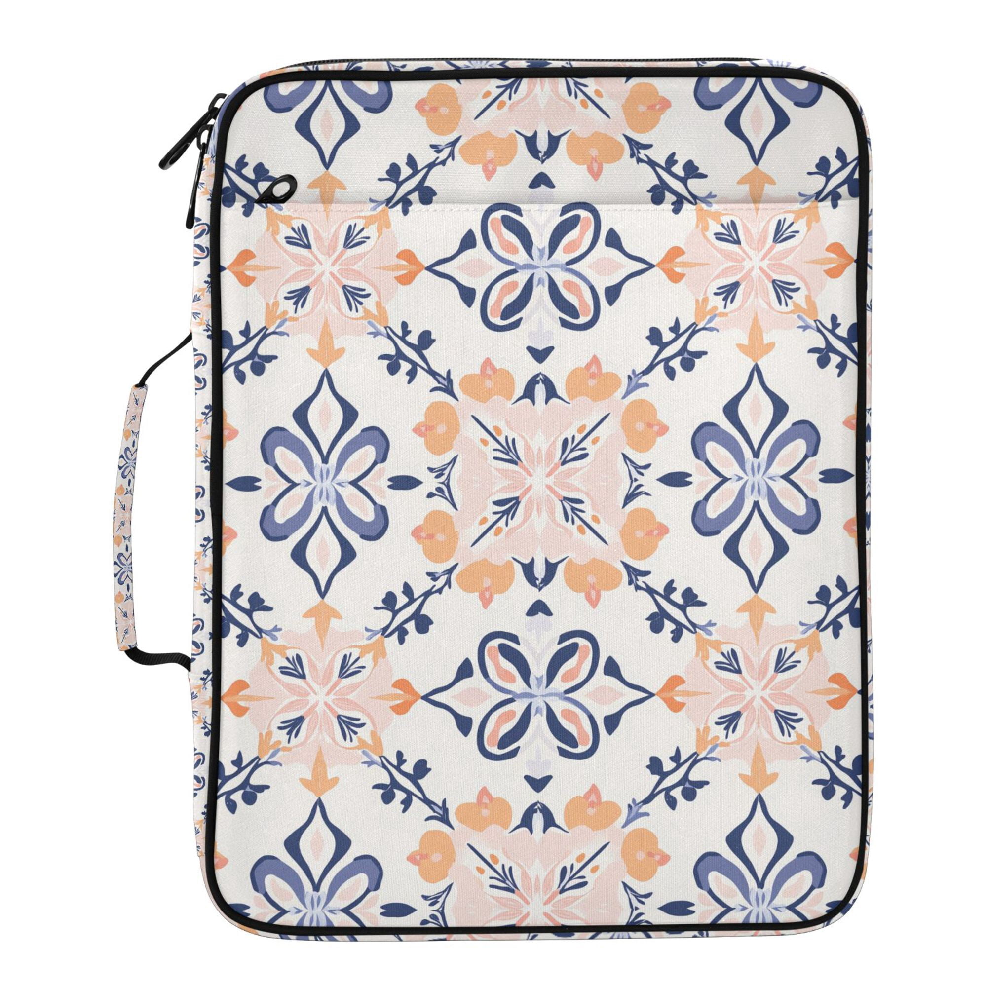 FORMRS Accordion File Folder A4 Size 7-Pocket Expanding Document Organizer Bag with 3 Ring Binder, Colorful Abstract Pattern