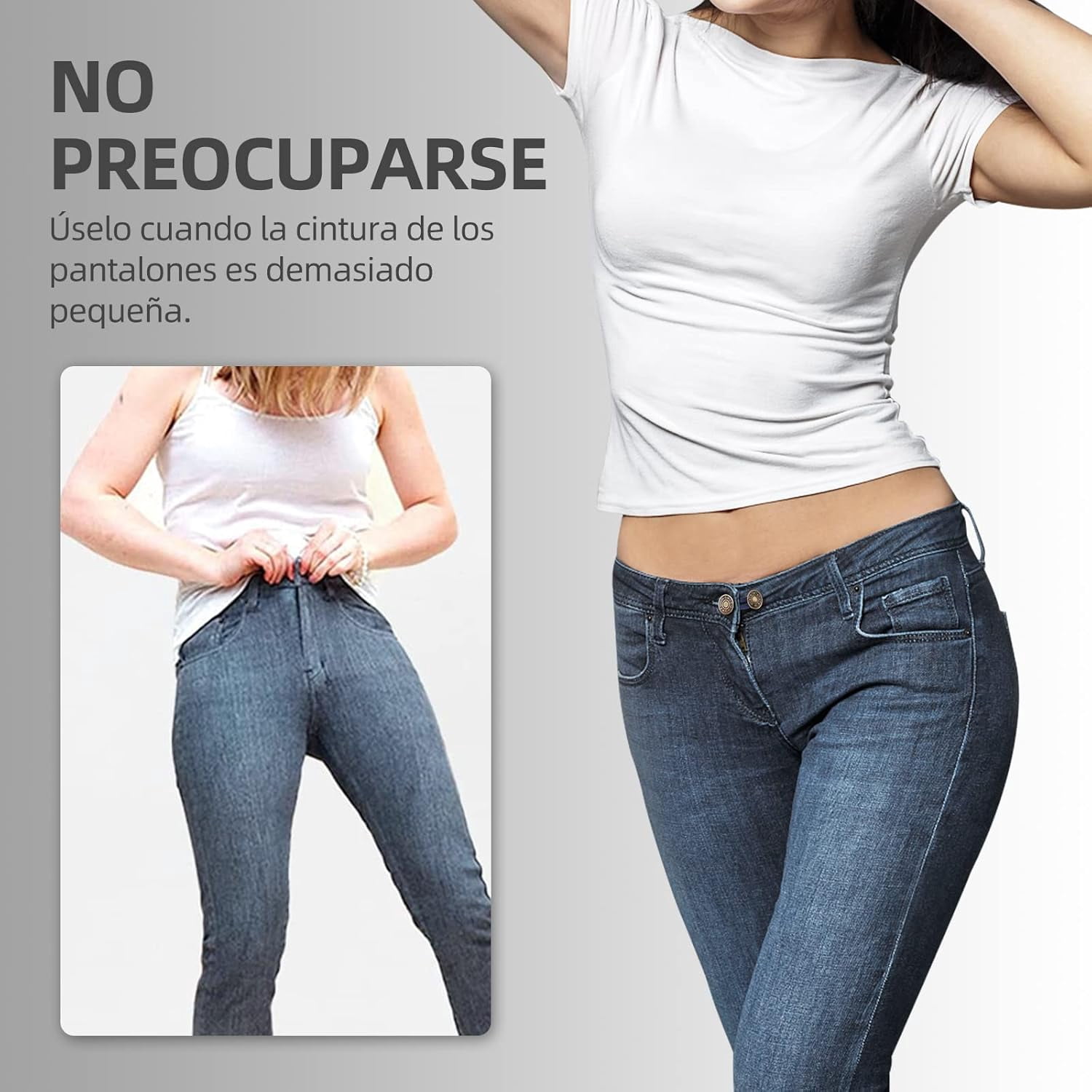 Adjustable Jeans Extender Buttons, 12 Pack Jeans and Collar Extender Buttons, 6 Styles, Instantly Extend Your Pants Waistband, No Sewing Required, Perfect Fit