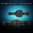 thumbnail image 2 of KIMISS 2Pcs Spark Plug Re-thread Tap,Carbon Steel Spark Plug Thread Insert Tap Set M10*1.0 / M12*1.25 M14*1.5 /, 2 of 5