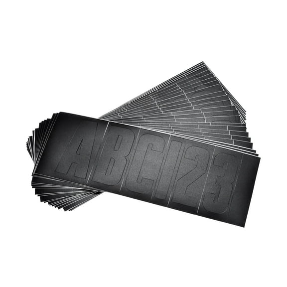 Attwood 14142-7 Waterproof 148-Piece Vinyl Boating Letter and Number Kit, Black Finish