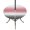 Pink, Grey, White, variant on Round Outdoor Tablecloth with Umbrella Hole and Zipper, Red Black Omber Tablecloth with Elastic Waterproof, Modern Gray Gradient Abstract Art Patio Table Covers for 45" - 54" Picnic Pool Tables