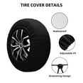 thumbnail image 4 of Balery Gold Glitter Pineapplestire Cover Waterproof Dust-Proof, Universal Spare Wheel Tire Cover For Trailer, Rv, Suv Truck And Vehicle Camper Accessories-14 Inch, 4 of 9