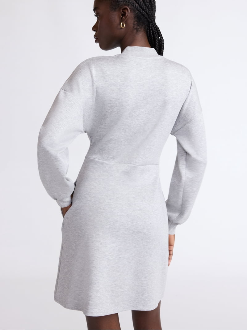 knit button midi dress Plus Size Rib Knit Button Detail Side Slit Midi Dress main image 1