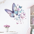 thumbnail image 1 of Adhesivos de pared de PVC con dibujos animados de mariposas moradas, 47 x 40 cm, 1 of 2