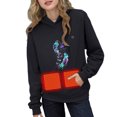 thumbnail image 1 of Kids Heated Hoodies Girls Pullover Winter Warm Graphic Sweatshirts Boys Outdoor Electric 5 Zones Heating Hoodie 7 T, Black, 1 of 7