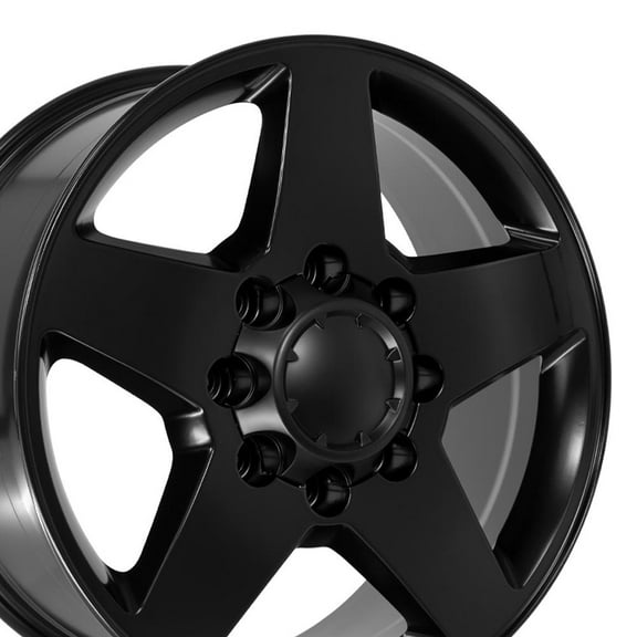 OE Wheels CV91B 20 Inch Rim Fits Silverado 2500/3500 Style 8x180 20x8.5 Satin Black - Hollander 5503 (1)