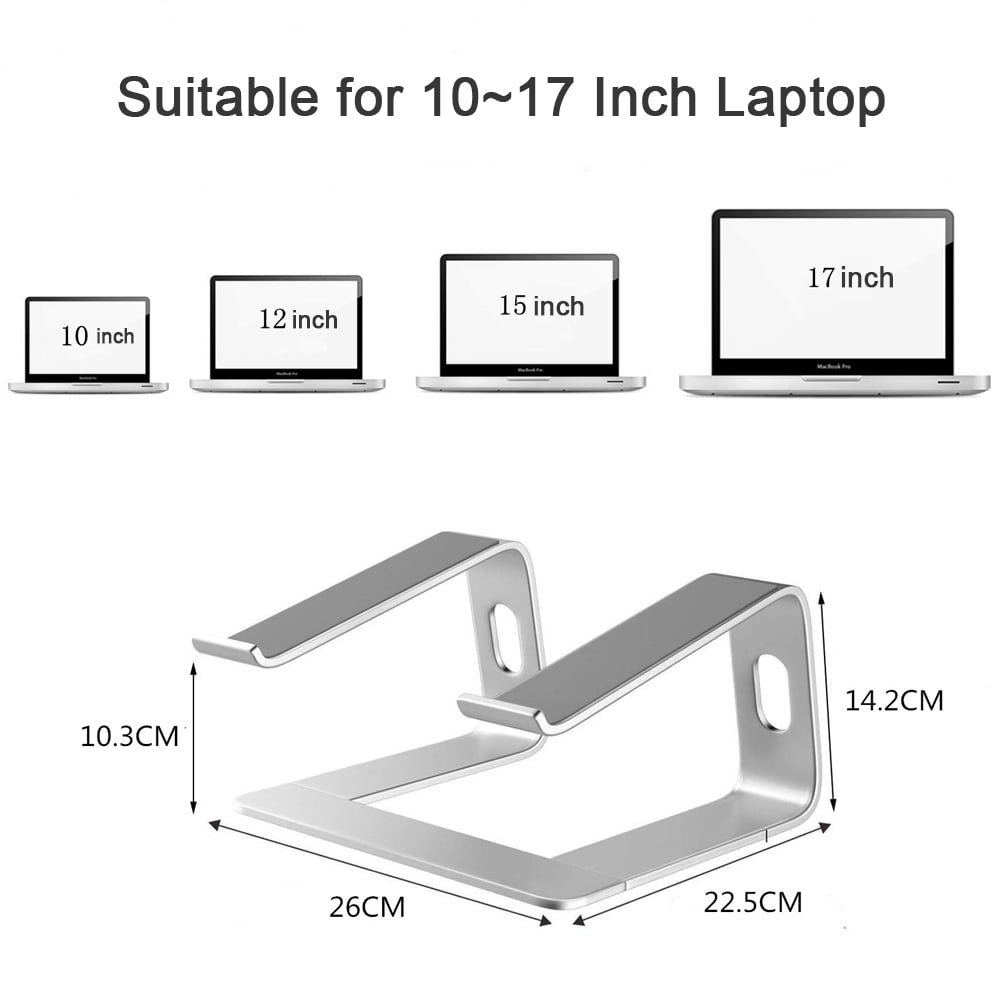 MEGICOT Laptop Stand Compatible with 10 to 17 inch Laptops, Ergonomic Elevator Metal Riser Detachable Laptop Holder Compatible with MacBook Air Pro, Dell XPS, Lenovo and More