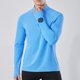 thumbnail image 1 of pstuiky hombres de manga larga, Camisa deportiva de manga larga con cuello alto, ligera, transpirable y de color liso con cremallera para hombre salir tops xl, 1 of 9