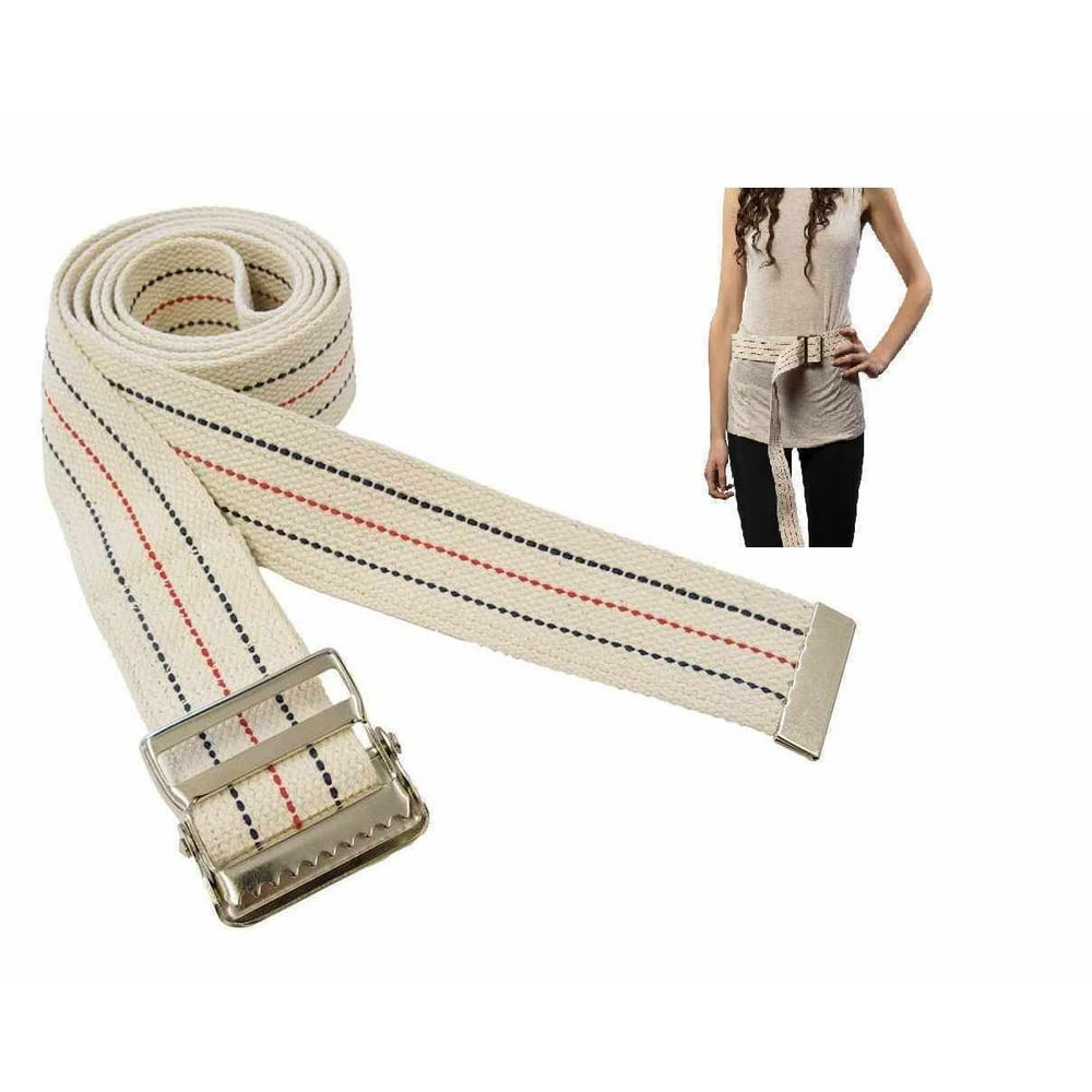 NEW Premium Patient Transfer Walking Gait Belt Metal Buckle Beige