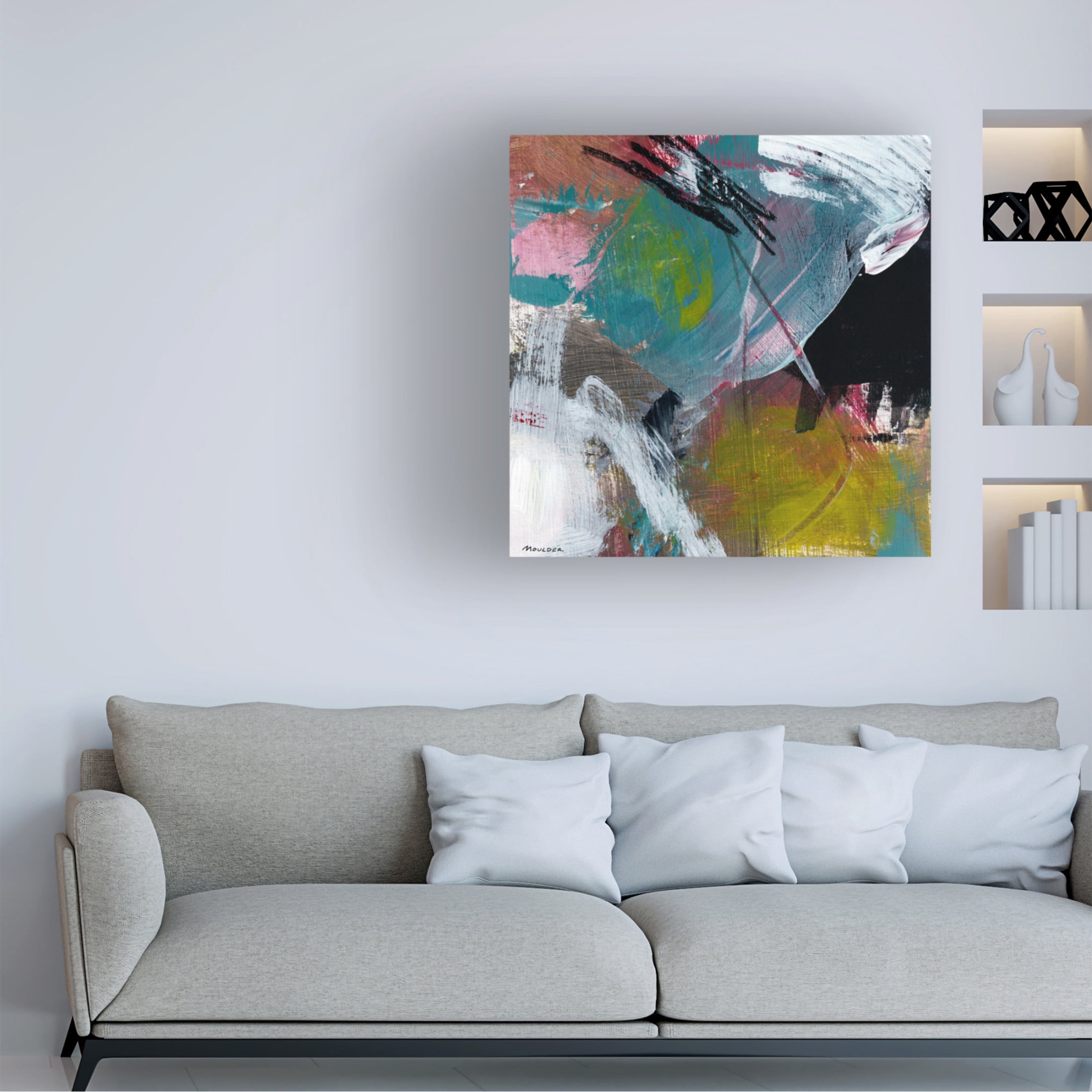 Canvas Wall Art - Kim Moulder 'Gaining Ground' Wall Art for Living Room, Bedroom, or Office Décor by Trademark Fine Art - 18 x 18 Inches
