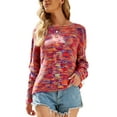 thumbnail image 1 of Kmbangi Pull Femme Couleur Variée + Col Rond Manches Longues Tricot, 1 of 8