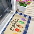 thumbnail image 3 of Summer Door Mat,Colorful Watermelon Ice Cream Indoor Outdoor Non-Slip Hello Summer Doormat,Entryway Front Porch Summer Welcome Door Mats for Entrance Decor 30" x 17", 3 of 6