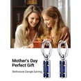 thumbnail image 4 of PROSTEEL Pendientes colgantes Huggie Pendientes de aro colgantes Pendientes de acero inoxidable para mujeres Niñas Zafiro de septiembre Cristal Joyería Madre Regalo de cumpleaños para mamá Esposa, 4 of 8