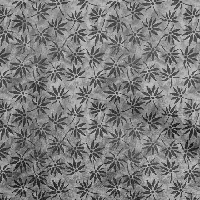 oneOone Silk Tabby Gray Fabric Asian Block Sewing Material Print Fabric By The Yard 42 Inch Wide