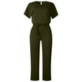 thumbnail image 5 of Clearance!lulshou Jumpsuit Pants for Women Women's Summer Short Sleeve Comfortable Casual Suspender Solid Jumpsuit, 5 of 7