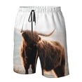 thumbnail image 5 of Kdxio Yak Pattern Mens Casual Shorts - Drawstring Summer Beach Sports Shorts for Men, 5 of 9