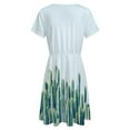 thumbnail image 5 of Cactus Dress Summer Street Style Dresses Female Short Sleeve Printed Sundress, 5 of 7