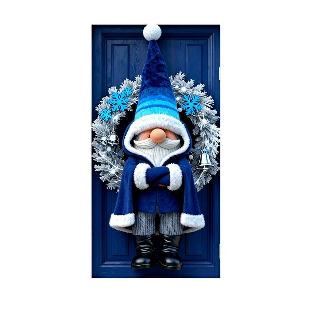 Huanglei Rideaux de Porte Festifs Adaptés pour Intérieur et Extérieur Suspendus avec Imprimés de Gnomes de Noël Parfaits pour Célébrations Saisonnières Fêtes et Entrées de Maison.