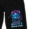 thumbnail image 2 of Blue Beetle Hero Pose Men's Black Sleep Pajama Pants-Large, 2 of 7