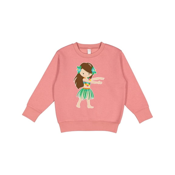 Inktastic Brown Haired Hula Girl Toddler Sweatshirt