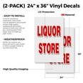 thumbnail image 2 of Liquor Store (2-PACK) 24" x 36" Vinyl Decals | Sign Insert Peel & Stick Decals Stickers Window Signs, 2 of 2
