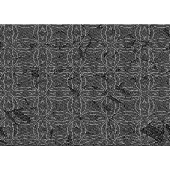 Ahgly Company Machine Washable Indoor Rectangle Transitional Black Area Rugs, 5' x 7'